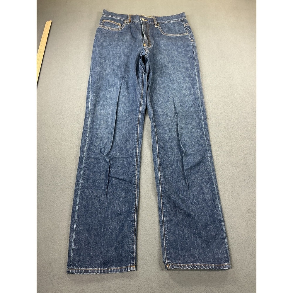 Indigo Palms Jeans Mens 35x34 Medium Wash Blue Classic Fit Straight‎ Leg Denim